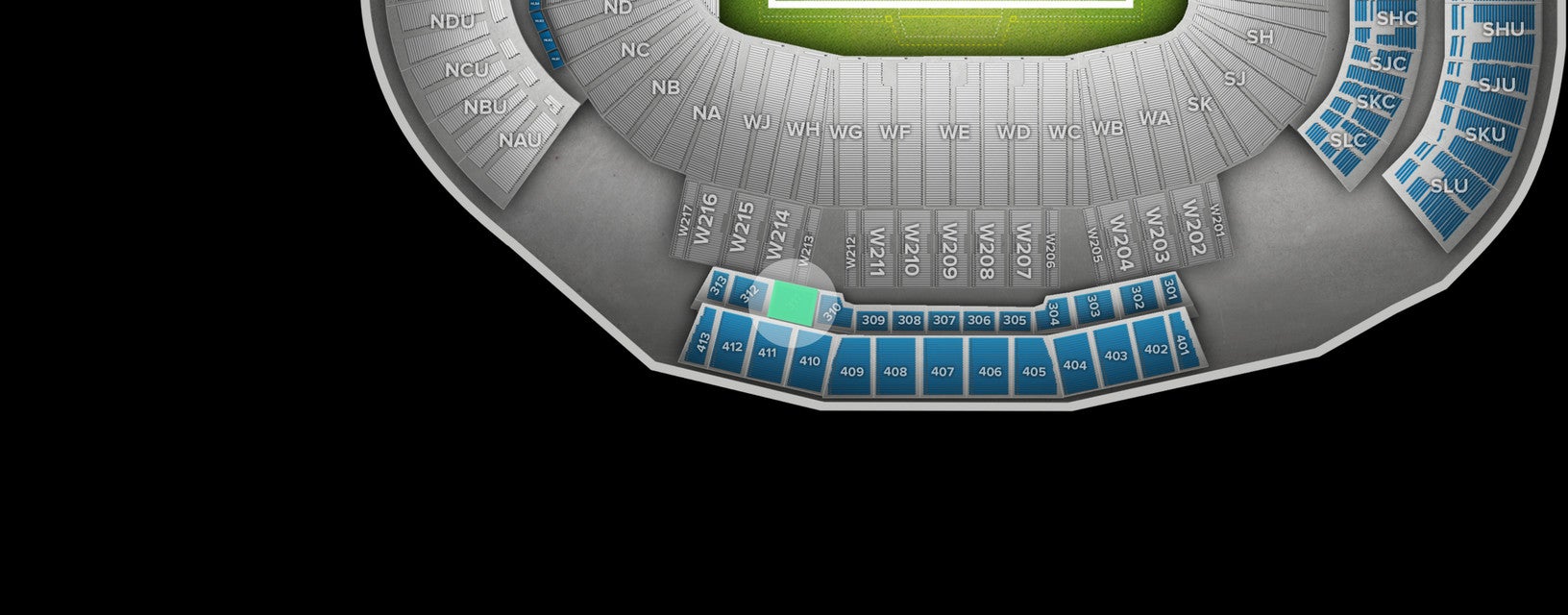 Seat view from 311