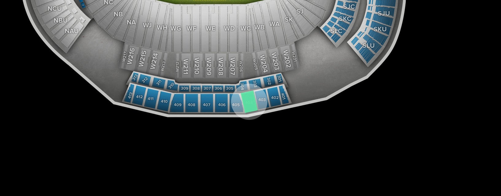 Seat view from 404