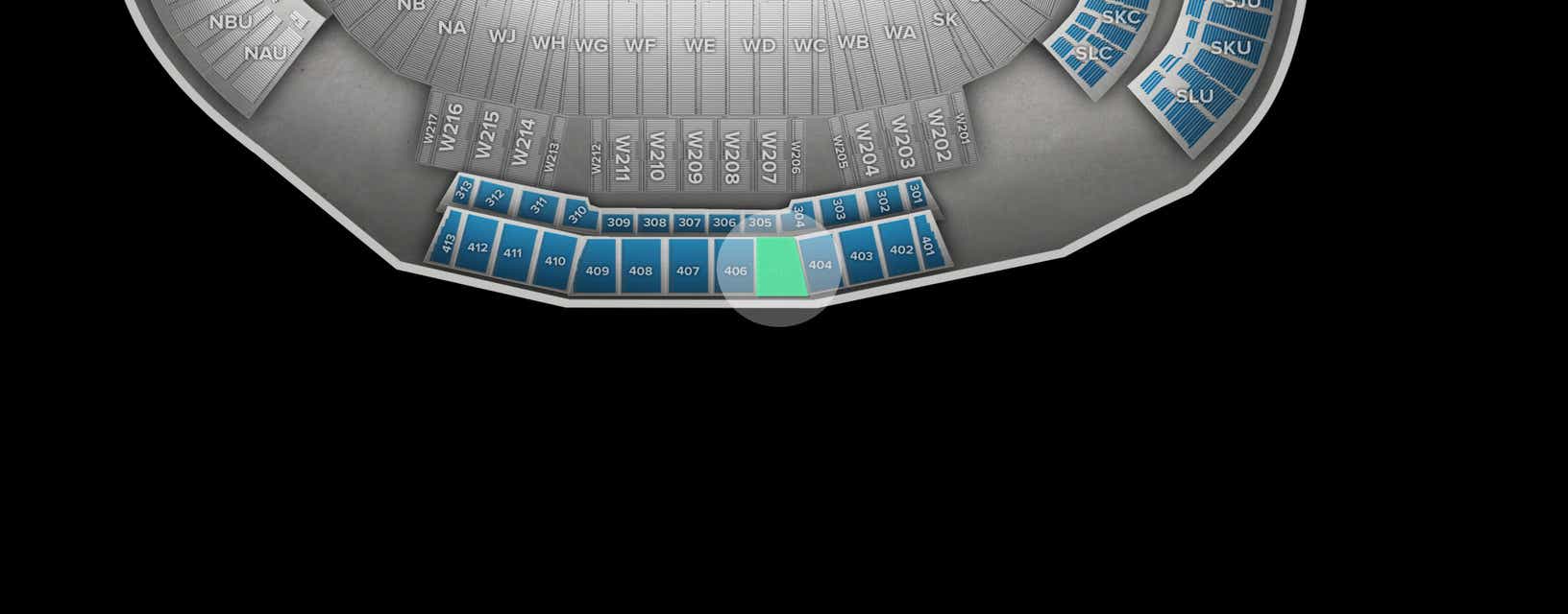 Seat view from 405