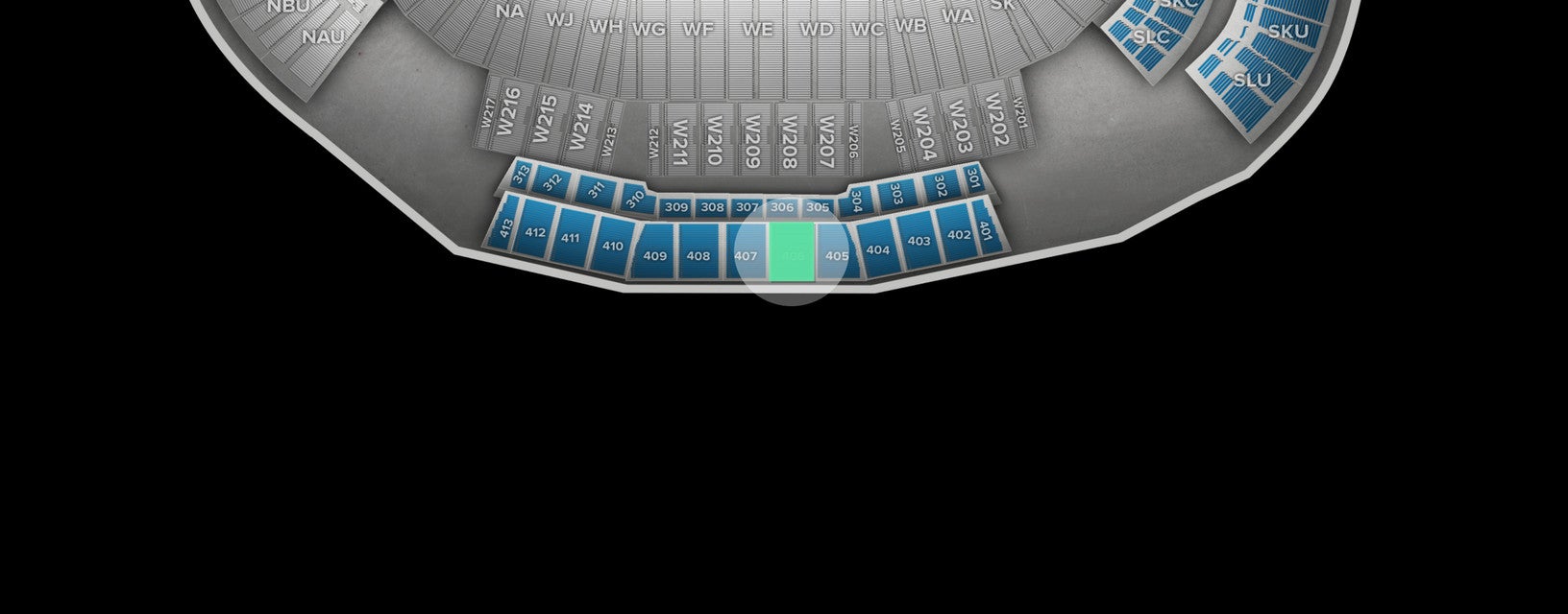 Seat view from 406