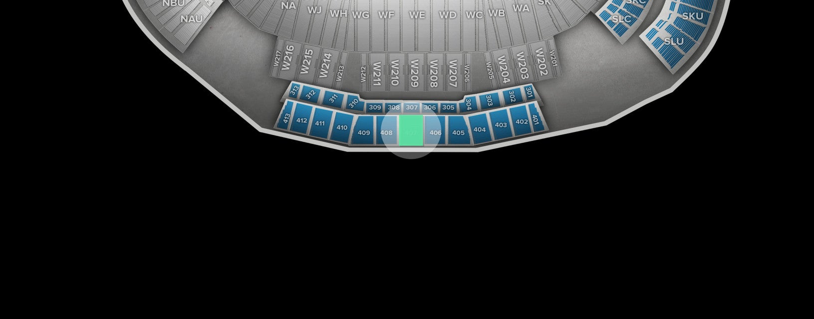 Seat view from 407