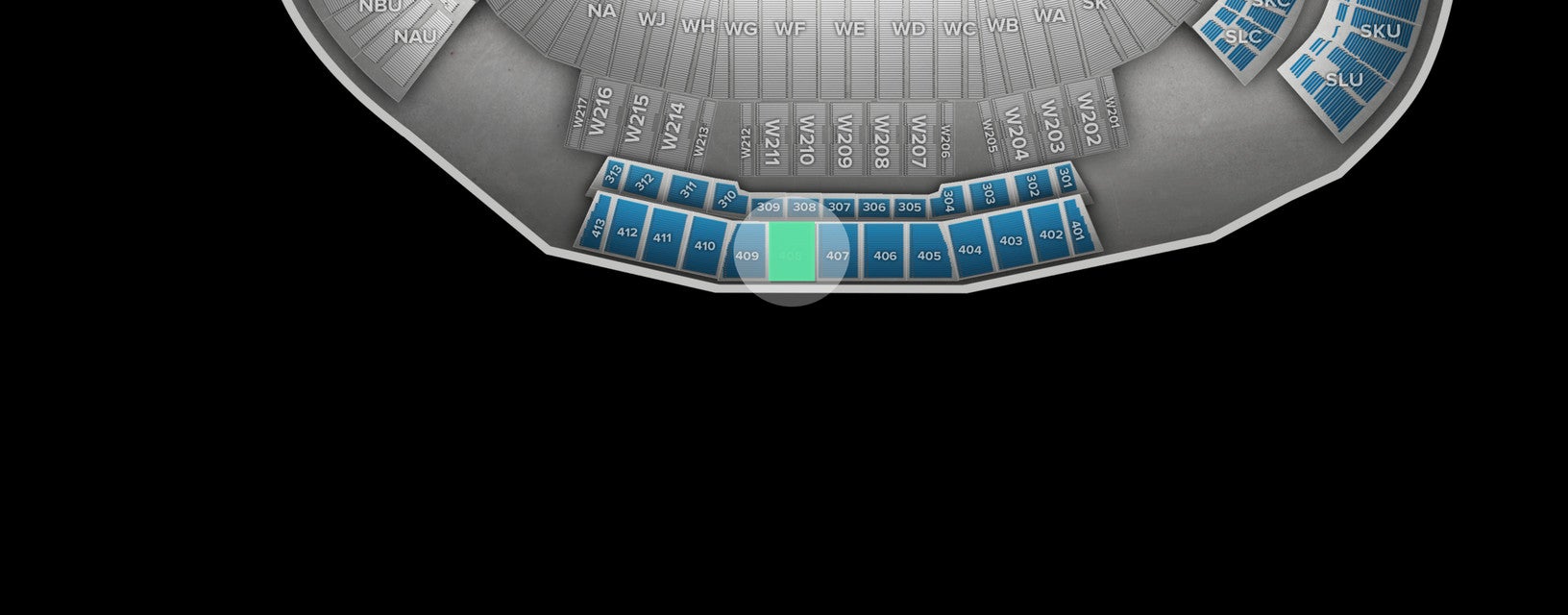 Seat view from 408