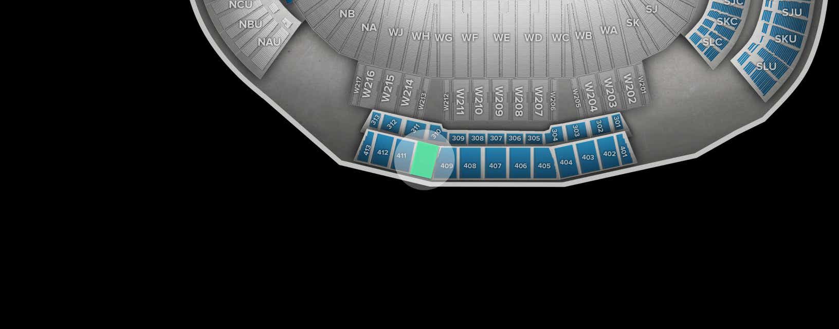 Seat view from 410