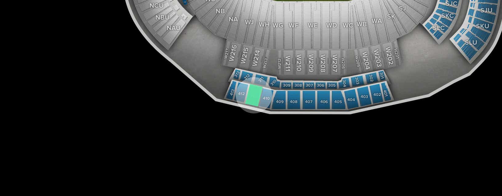 Seat view from 411