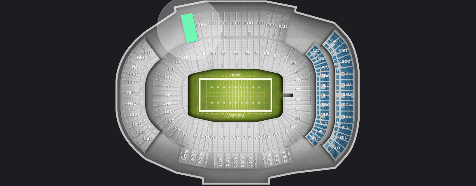 Seat view from Upper