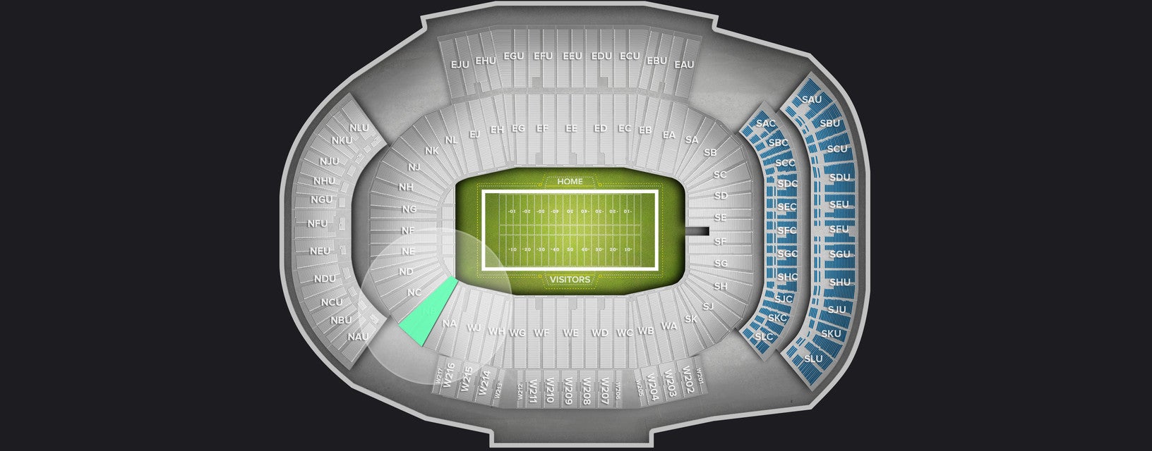 Seat view from Lower