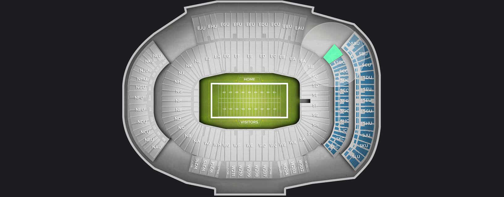 Seat view from Club