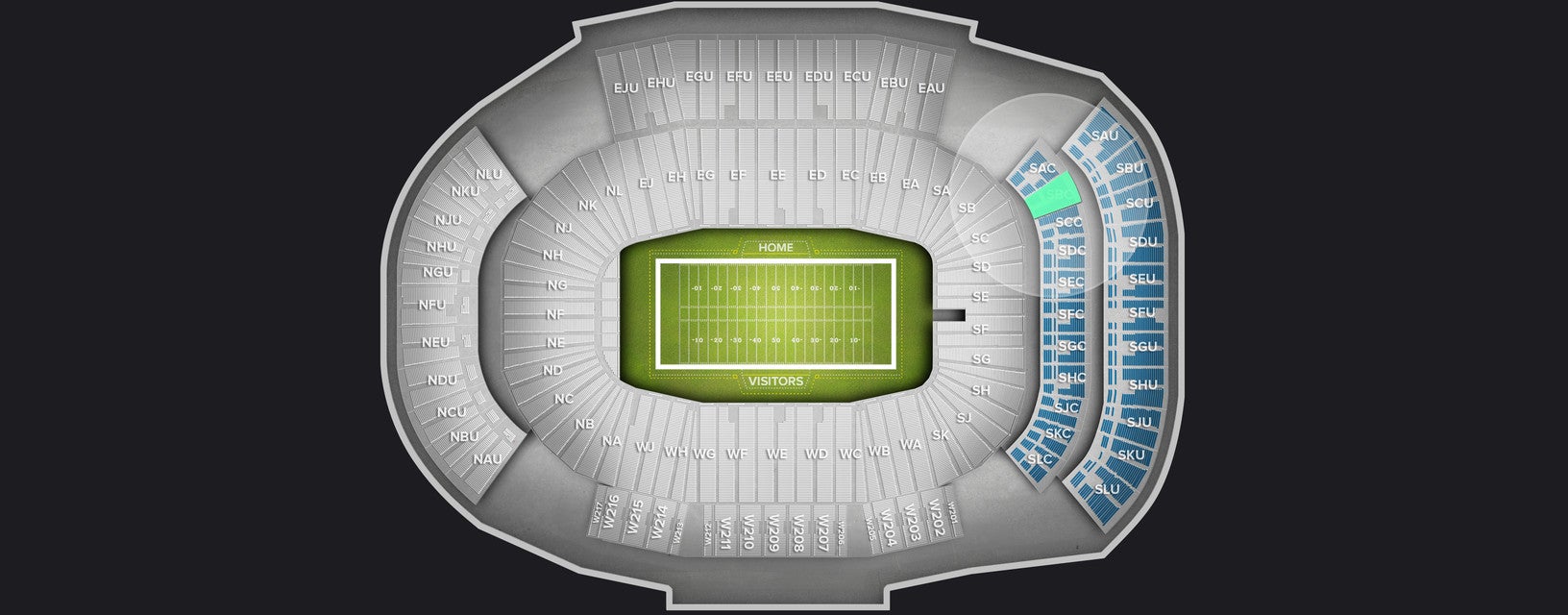 Seat view from Club