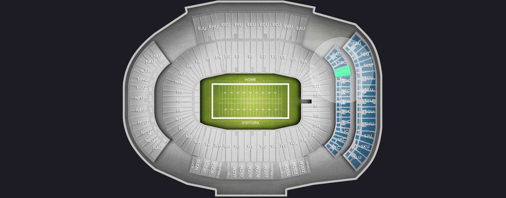 Seat view from Club