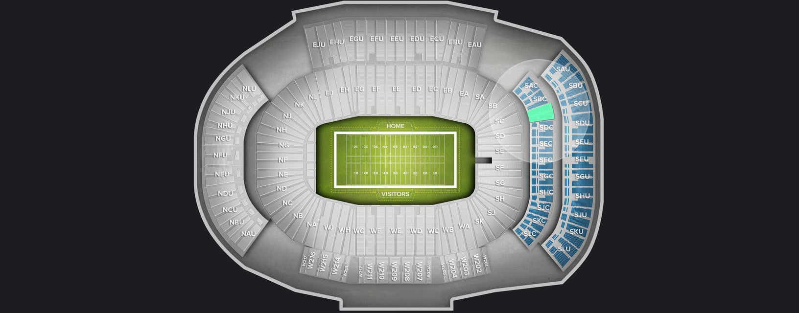 Seat view from Club