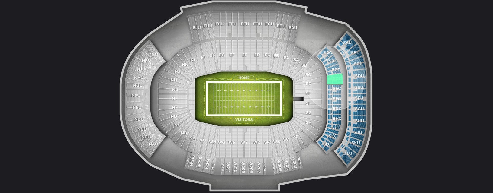 Seat view from Club