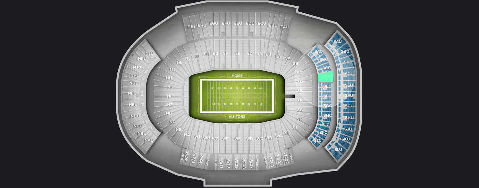 Seat view from Club