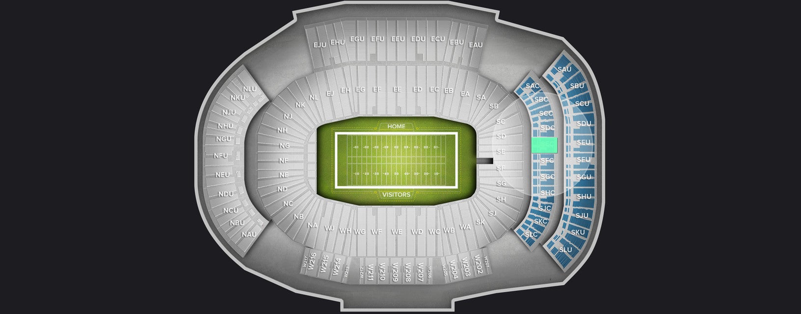 Seat view from Club