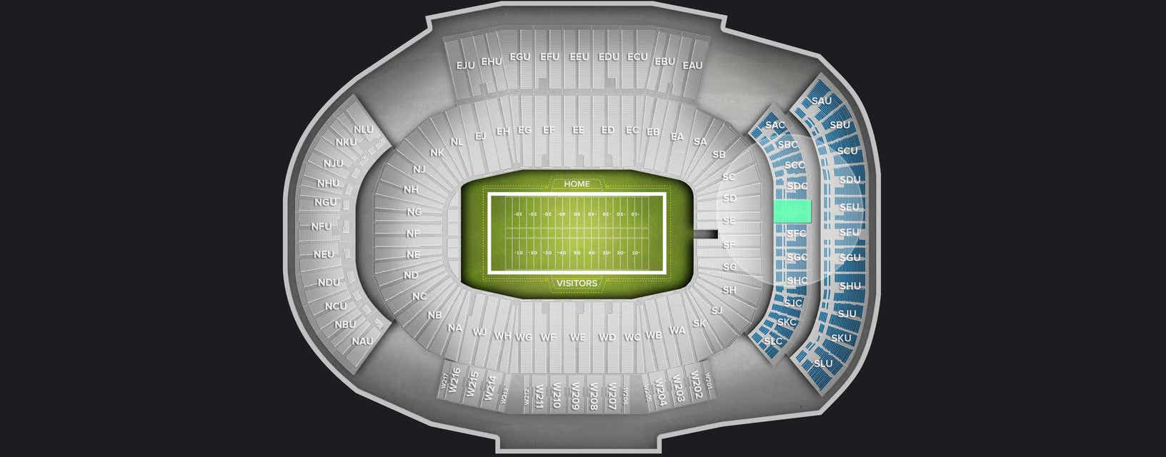 Seat view from Club