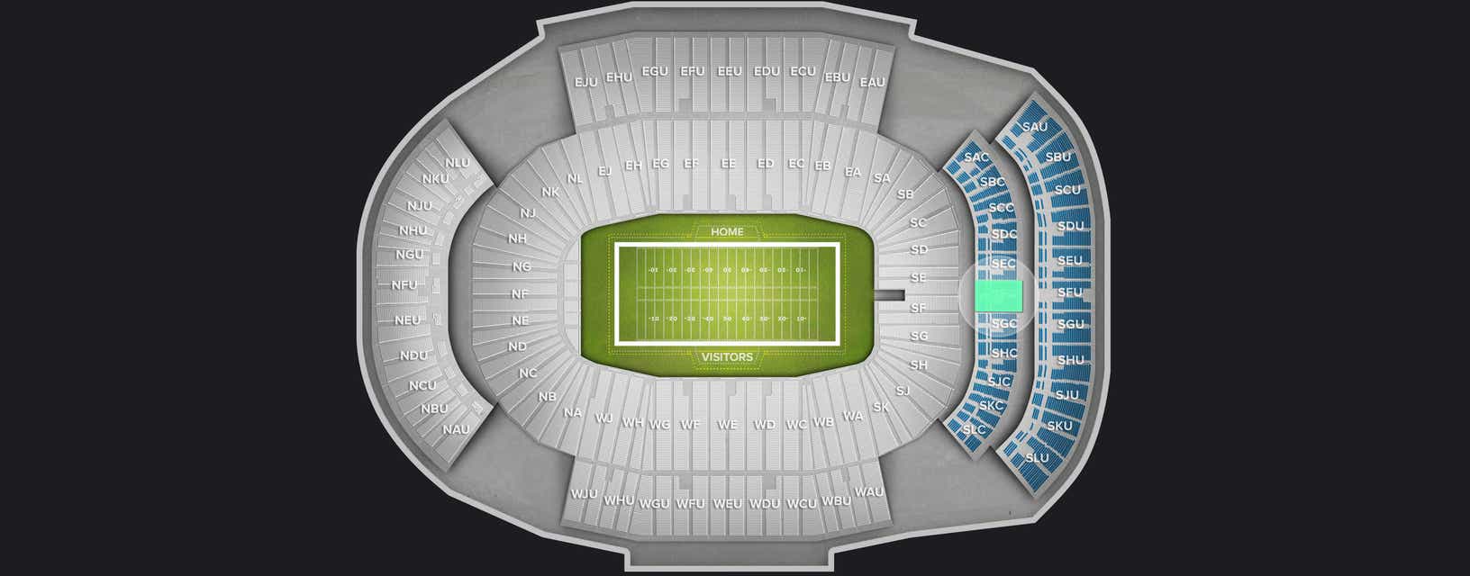 Seat view from Club