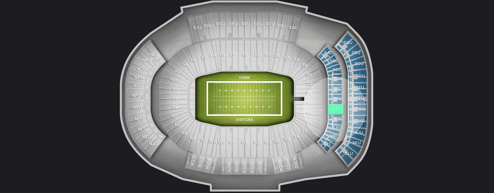 Seat view from Club