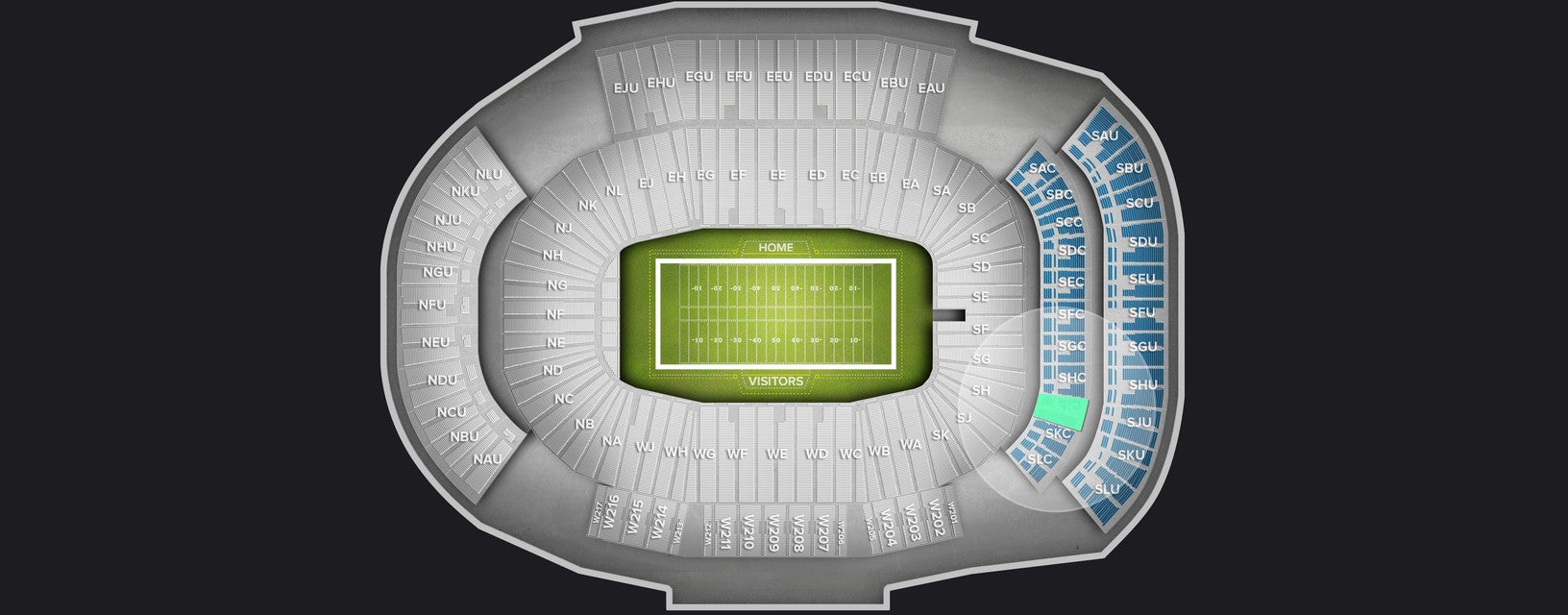 Seat view from Club