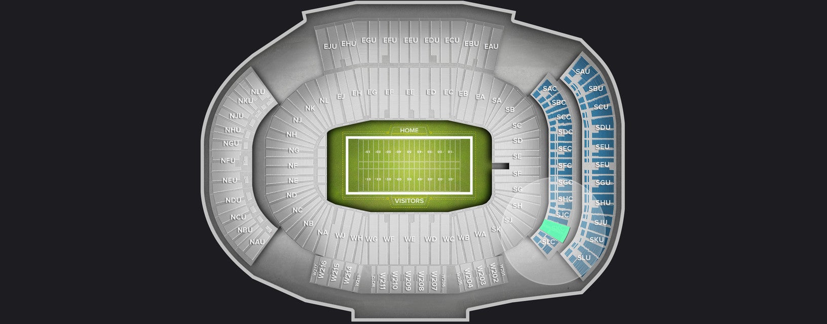 Seat view from Club