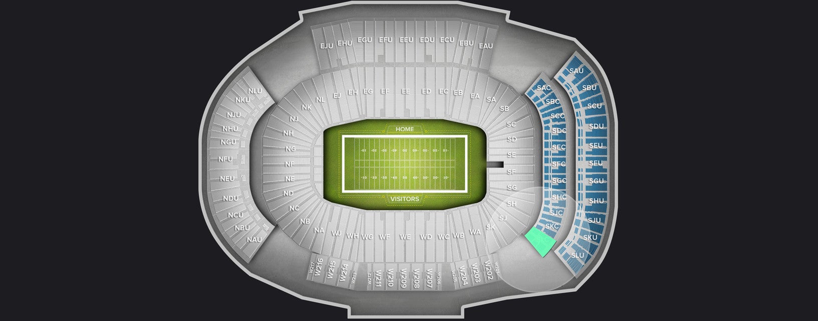 Seat view from Club