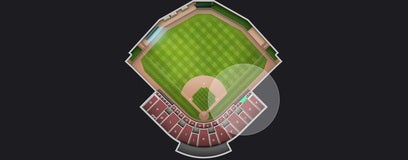 Seat view from Outfield