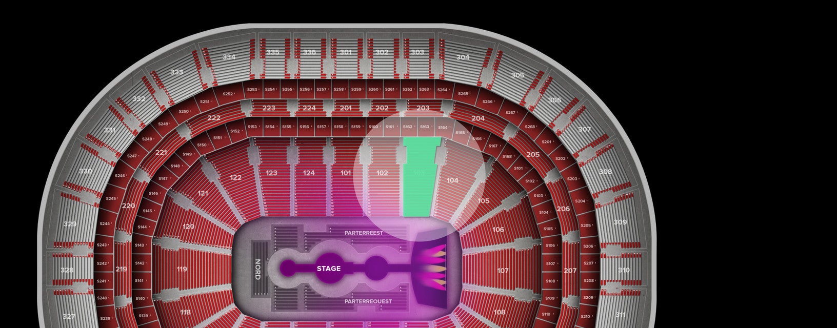 Seat view from Lower