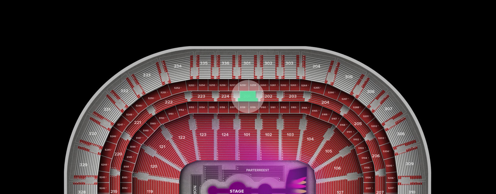 Seat view from Middle