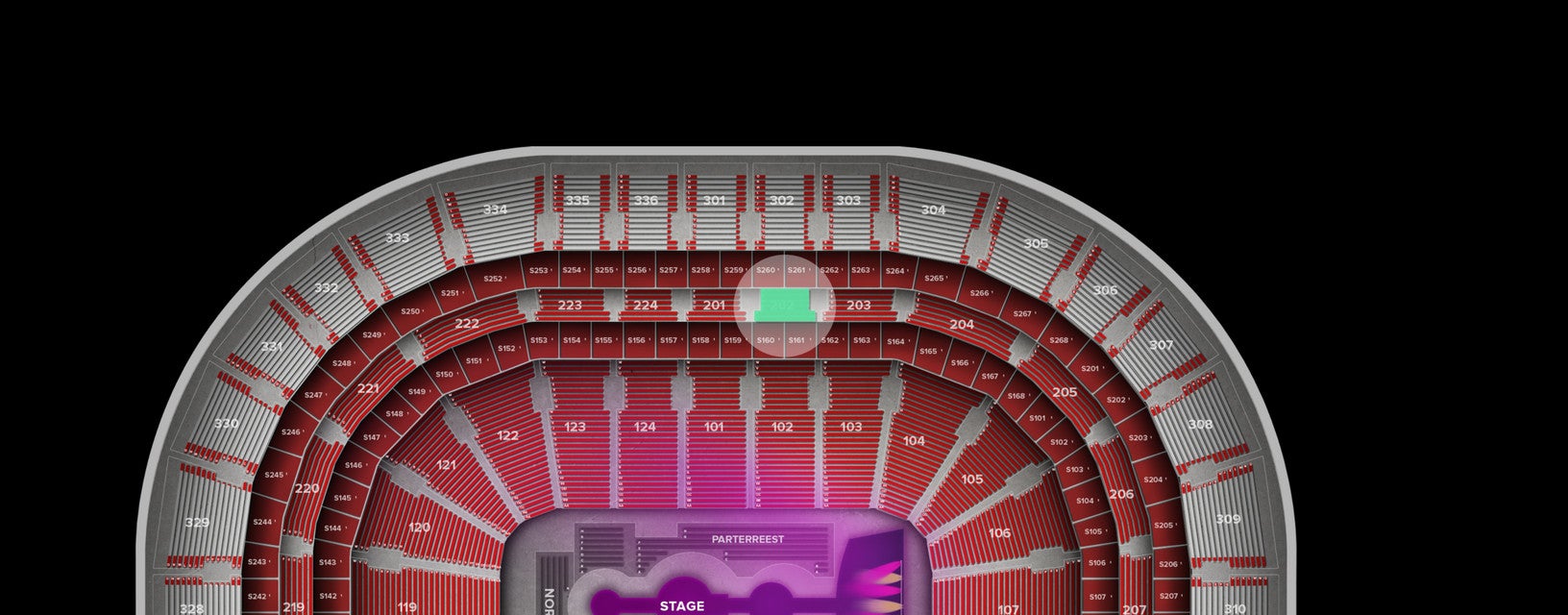 Seat view from Middle