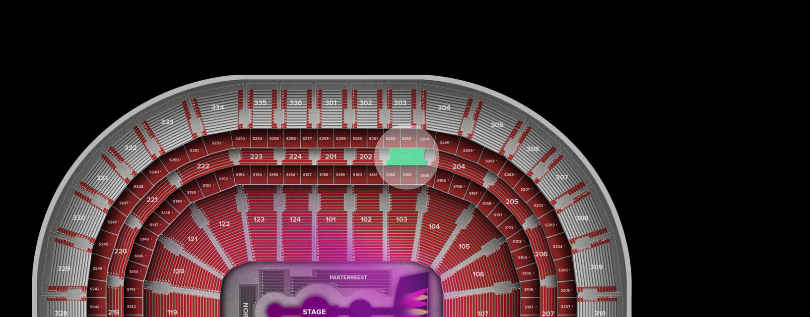 Seat view from Middle