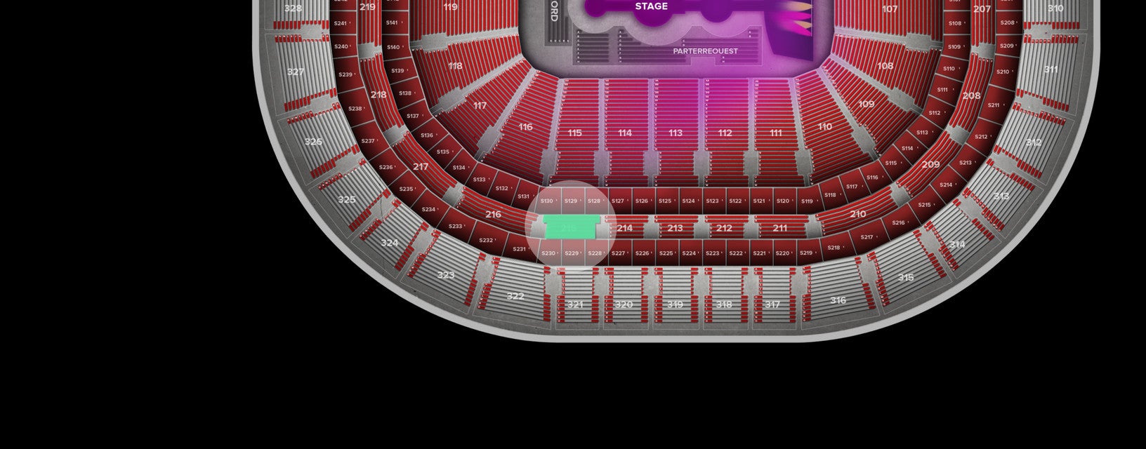 Seat view from Middle