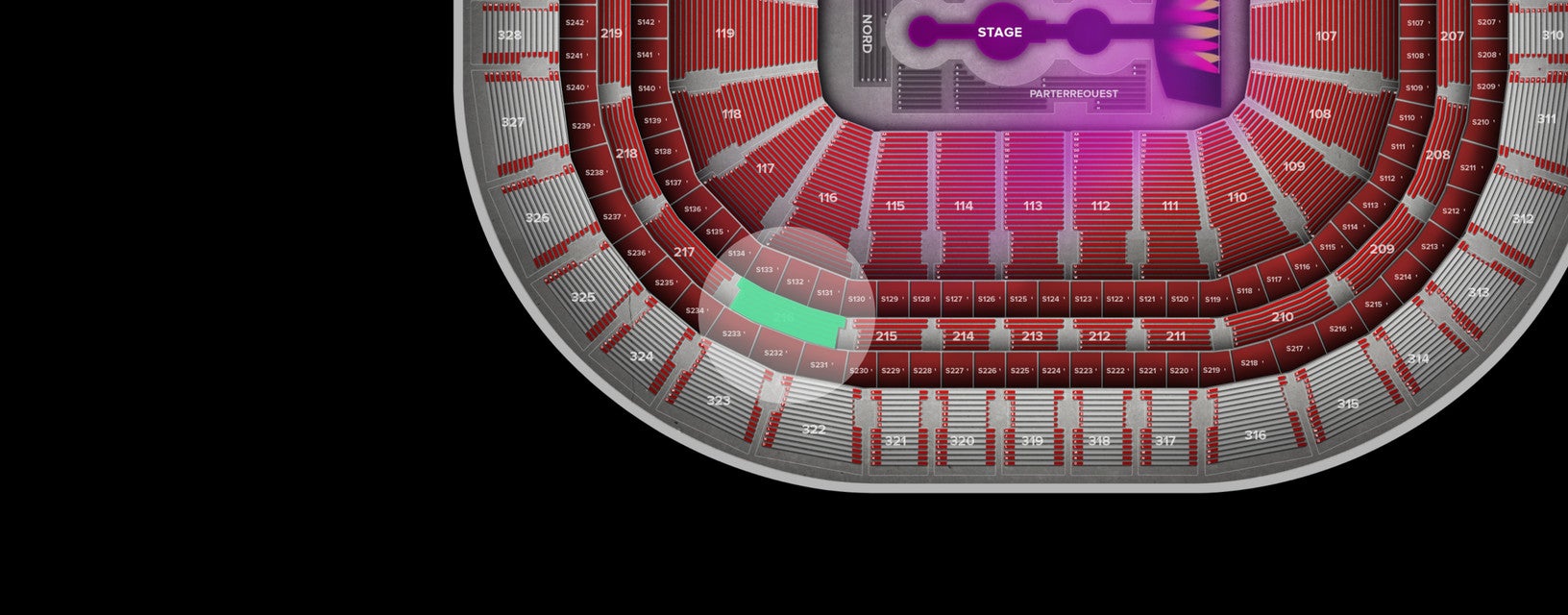 Seat view from Middle