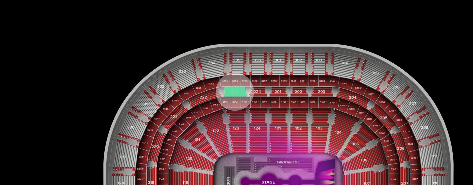 Seat view from Middle