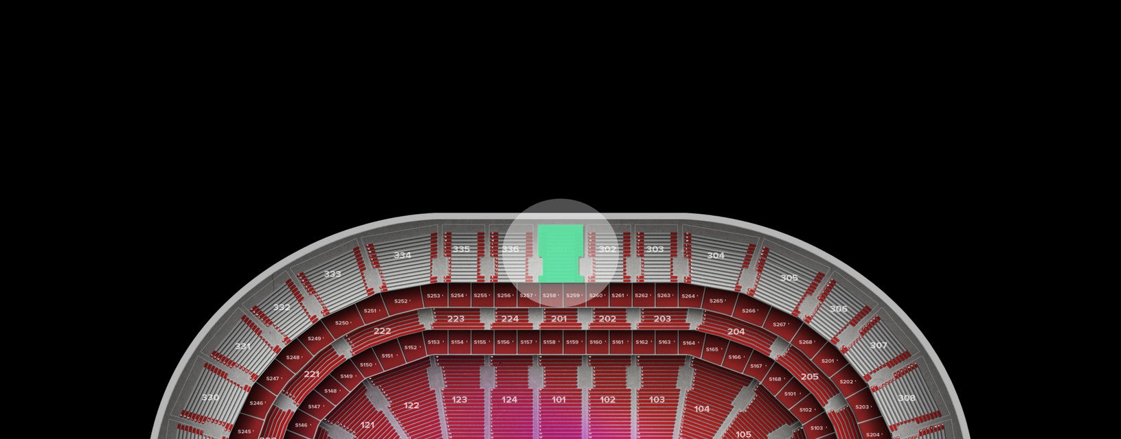 Seat view from Upper
