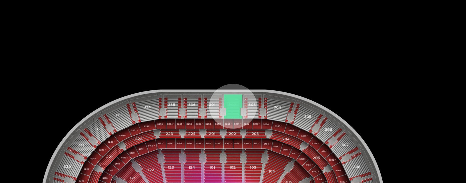 Seat view from Upper