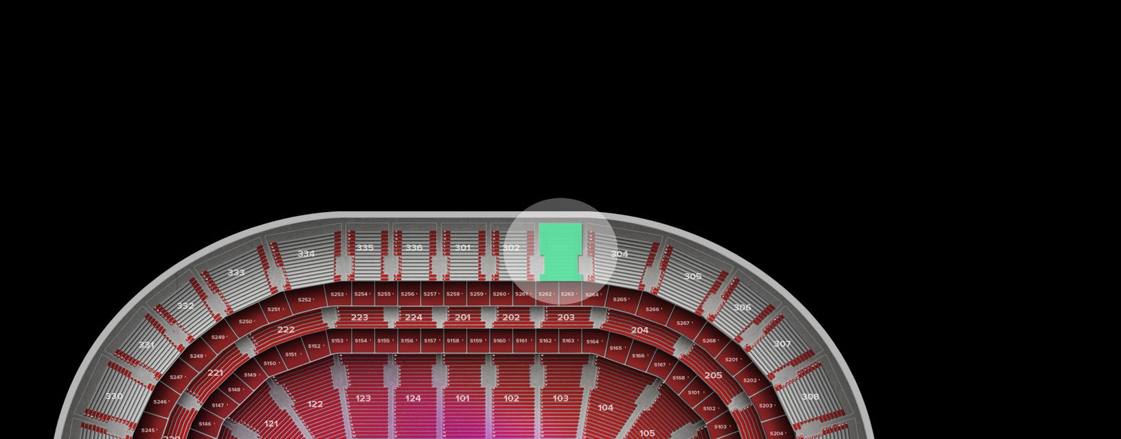 Seat view from Upper