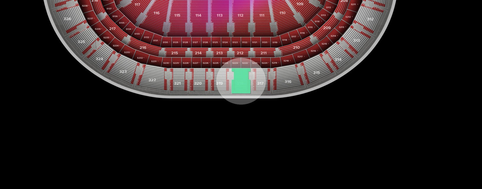 Seat view from Upper