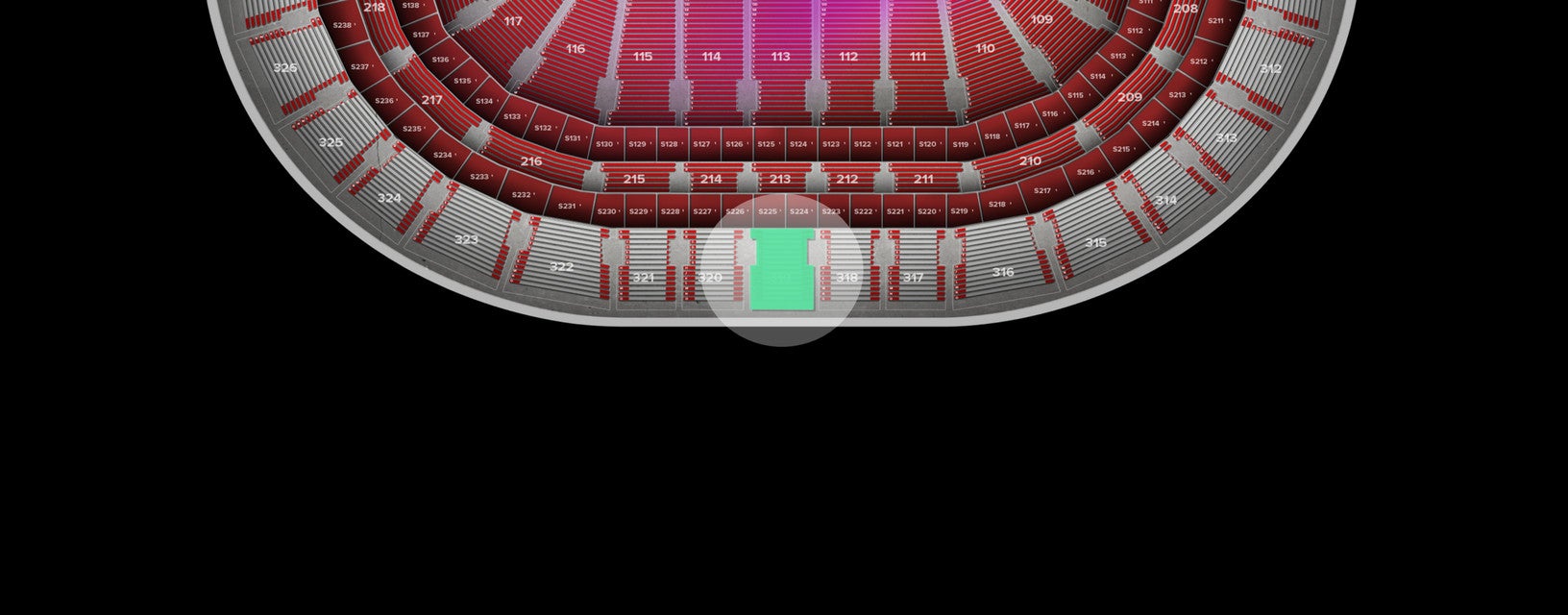 Seat view from Upper
