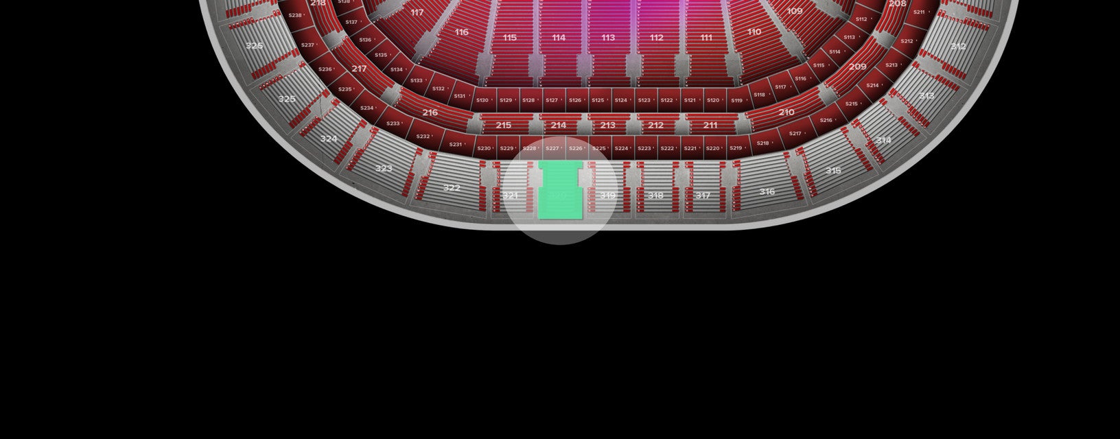 Seat view from Upper
