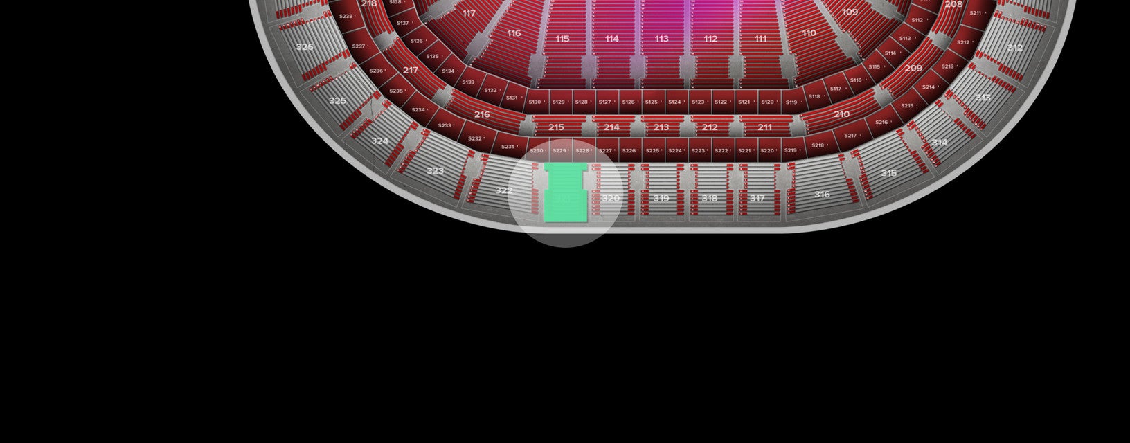 Seat view from Upper