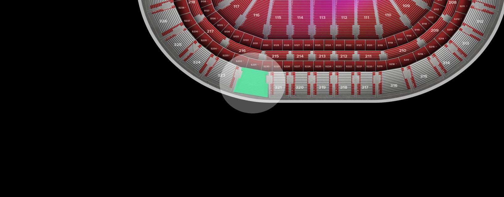 Seat view from Upper