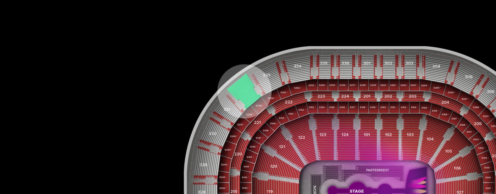 Seat view from Upper