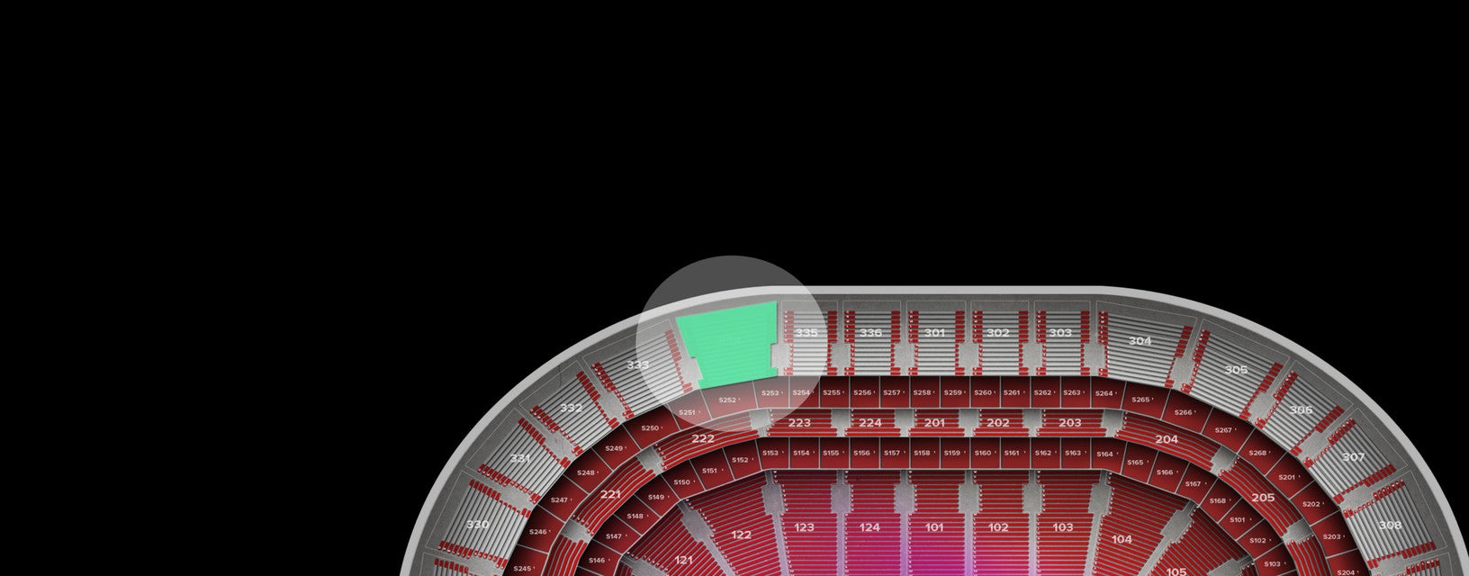 Seat view from Upper