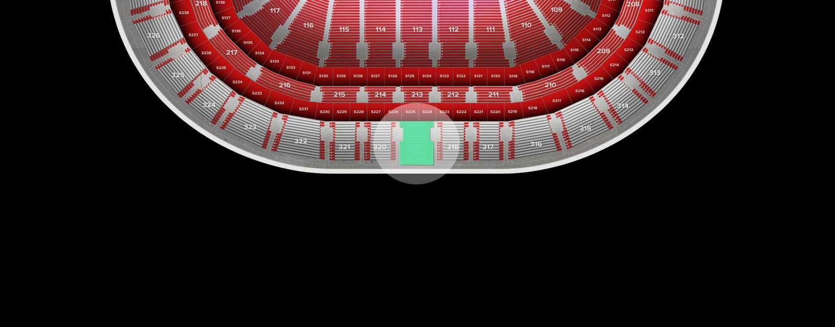 Seat view from Upper
