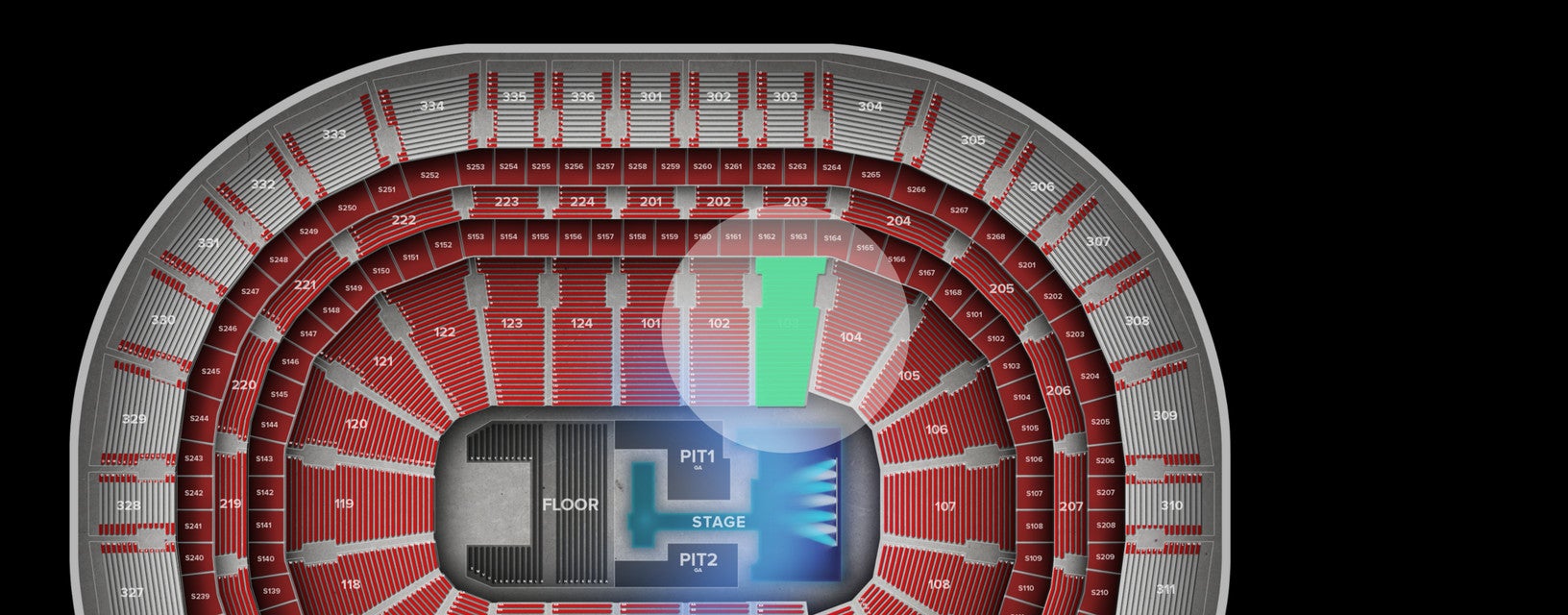 Seat view from Lower