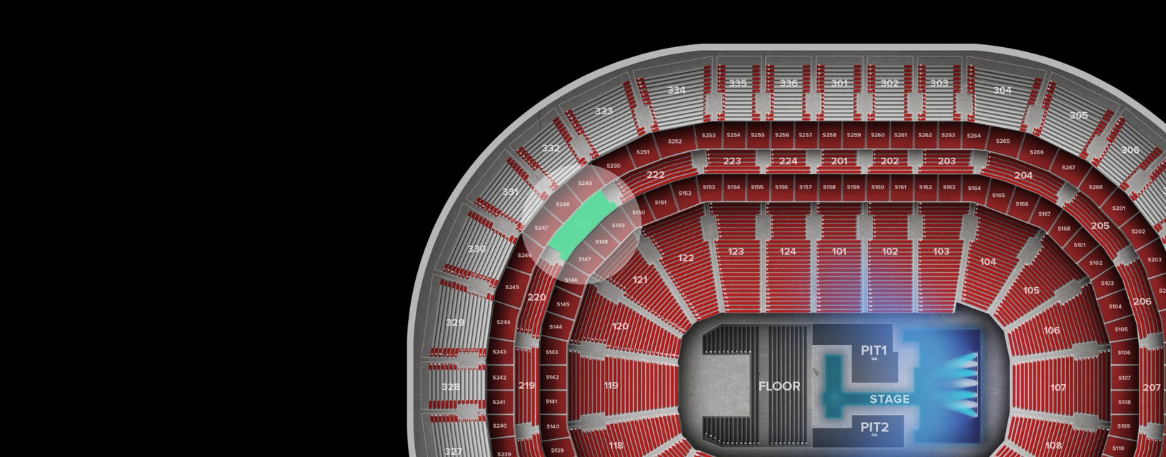 Seat view from Middle