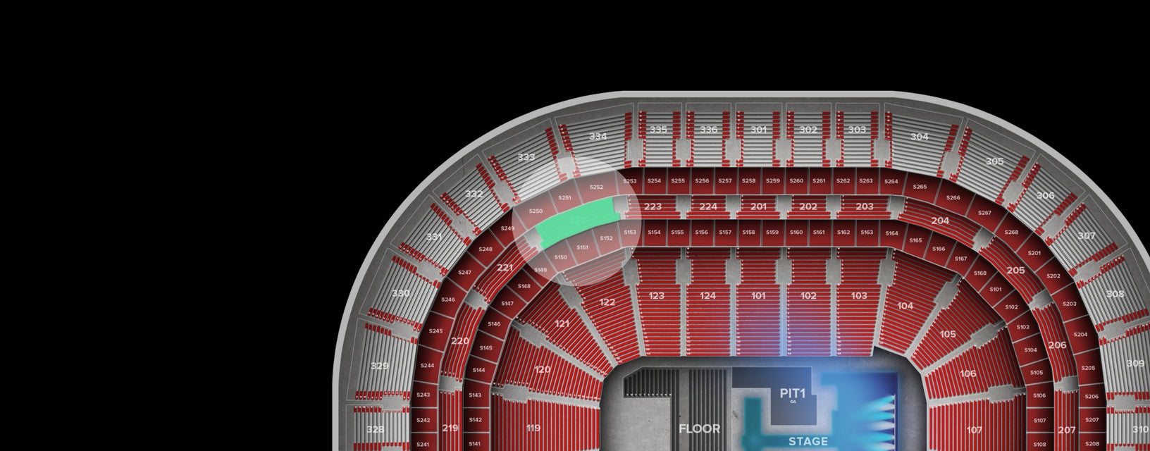 Seat view from Middle