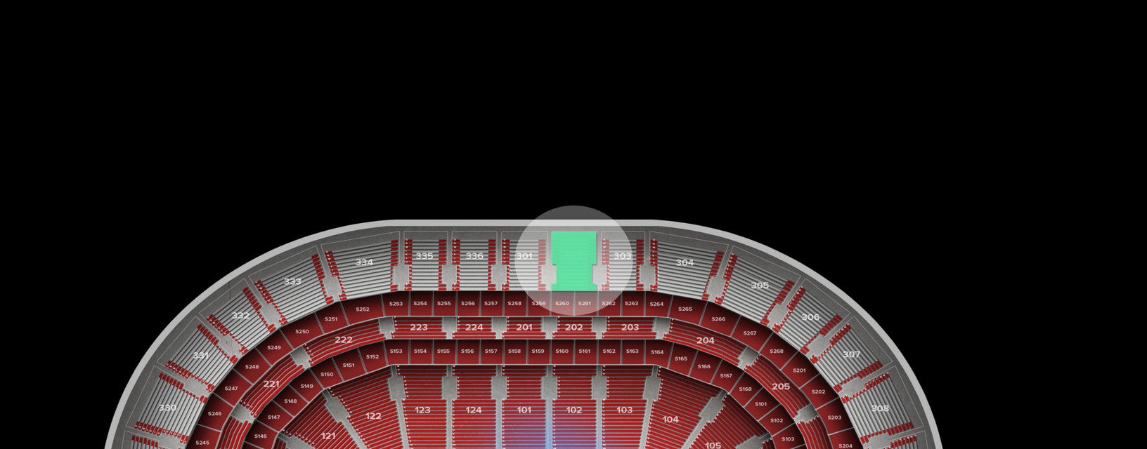 Seat view from Upper