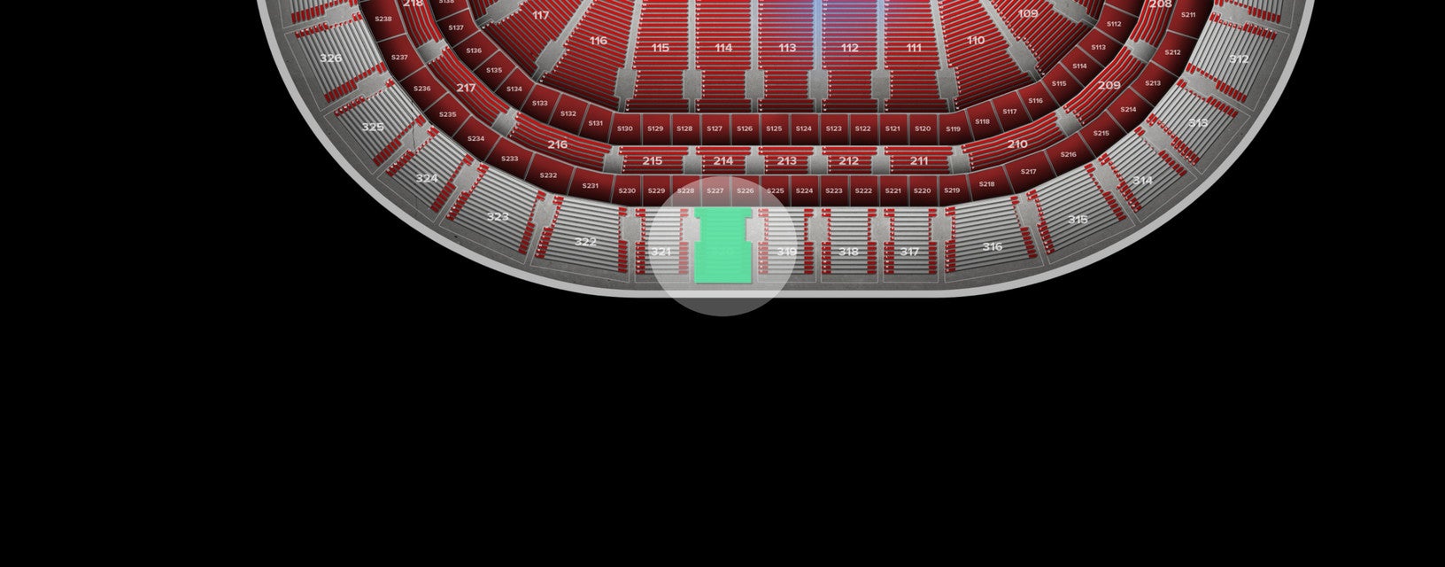 Seat view from Upper