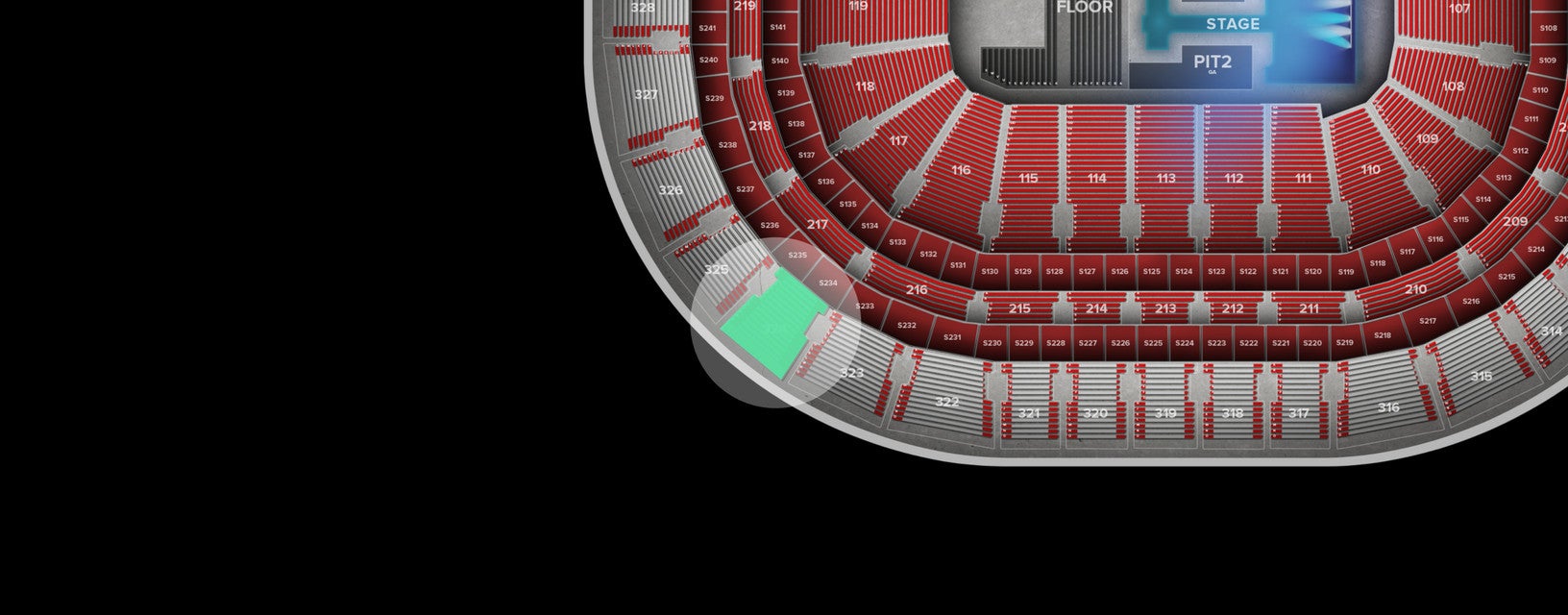 Seat view from Upper