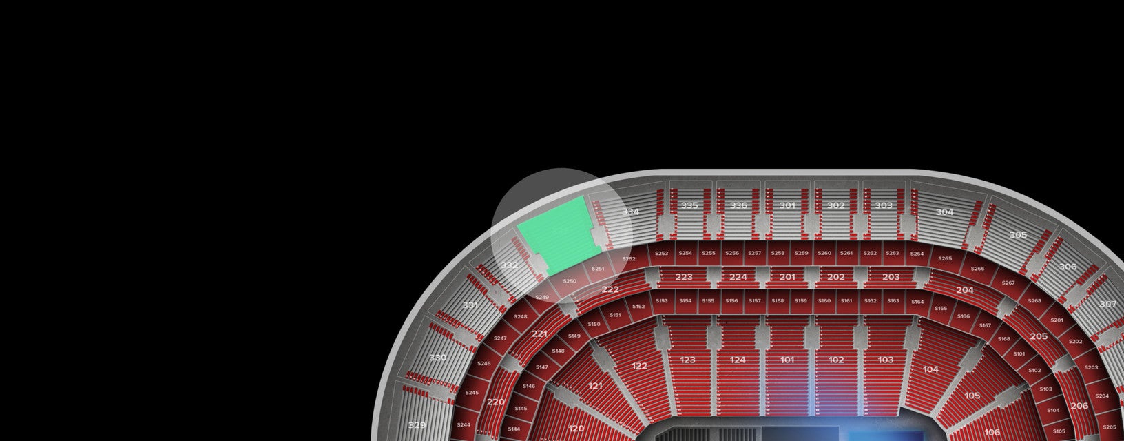 Seat view from Upper