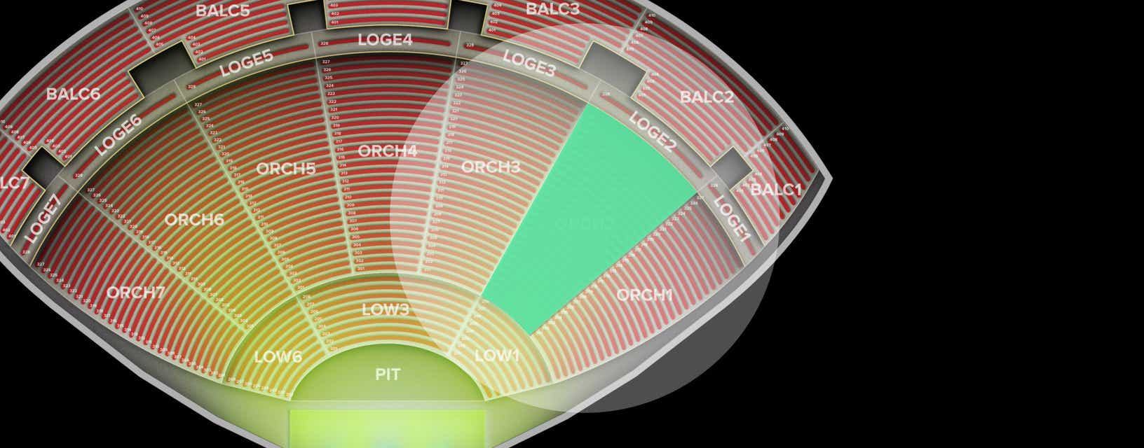 Seat view from Orchestra
